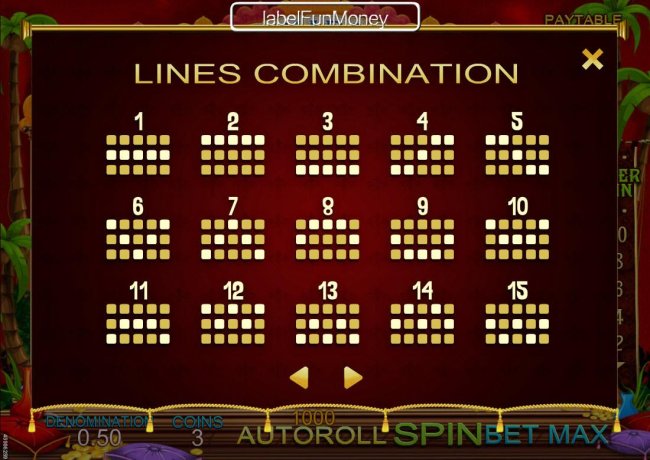 Payline Diagrams 1-15 - Free Slots 247