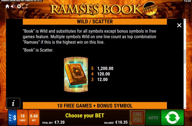 Ramses Book Red Hot Firepot by Free Slots 247