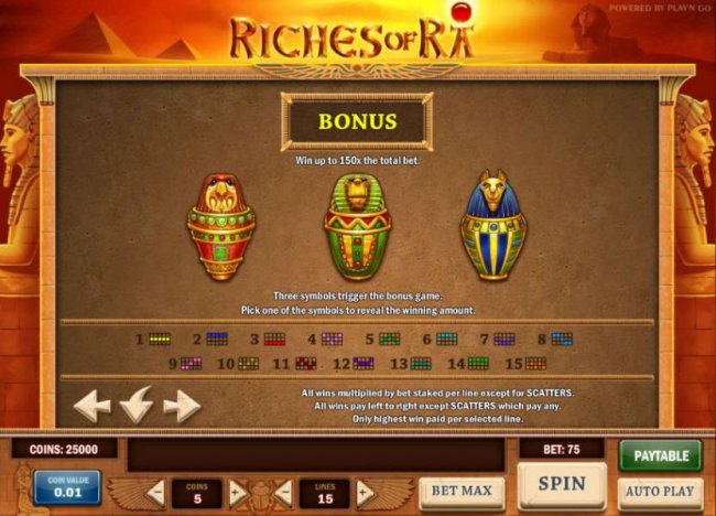 bonus feature rules and paylines diagrams by Free Slots 247