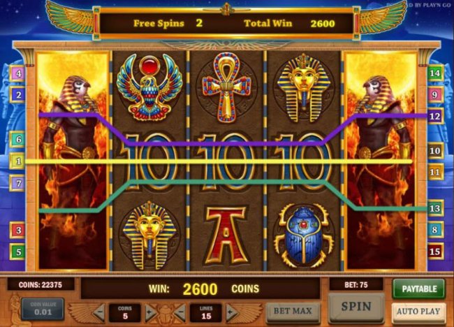 three five of a kinds triggers a 2600 coin big win payout - Free Slots 247