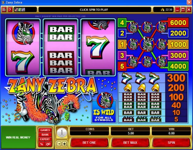 Free Slots 247 image of Zany Zebra