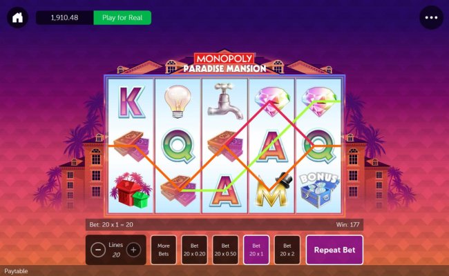 Free Slots 247 image of Monopoly Paradise Mansion