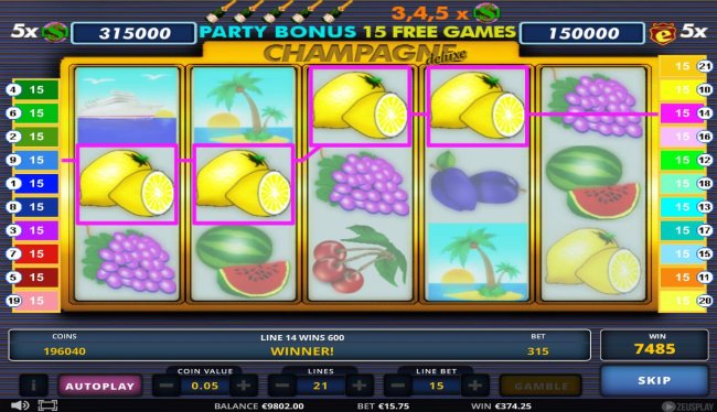 Casino Bonus Lister - A winning four of a kind triggered during the free games feature.