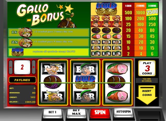 Gallo Bonus by Free Slots 247