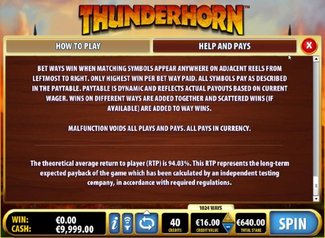 Thunderhorn by Free Slots 247