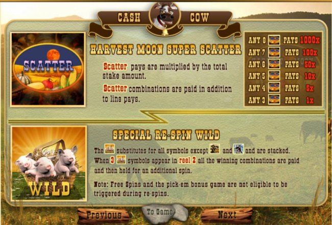 Free Slots 247 - Harvest Moon Super Scatter and Special Re-Spin Wild