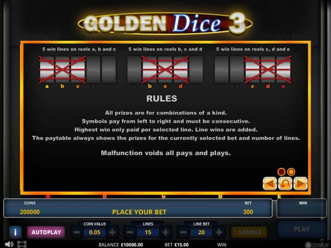 Images of Golden Dice 3