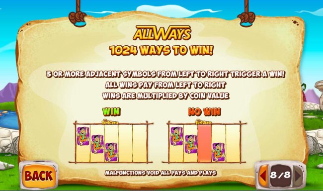 AllWays - 1024 Ways to Win! 3 or more adjacent symbols from left to right trigger a win by Free Slots 247