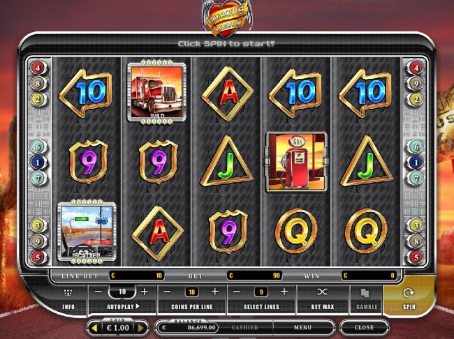 Free Slots 247 - Main Game Board