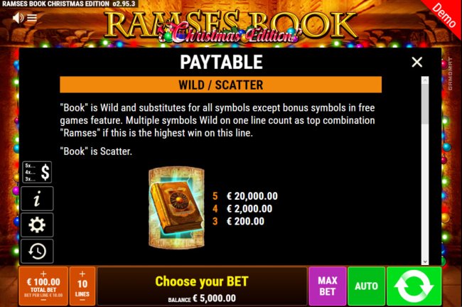 Free Slots 247 image of Ramses Book Christmas Edition