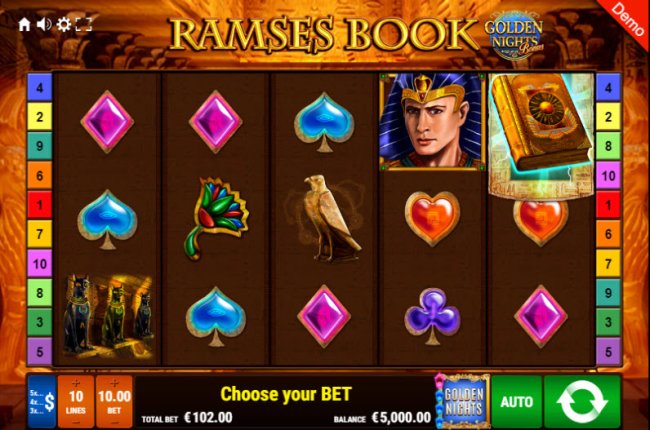 Ramses Book Golden Nights Bonus by Free Slots 247