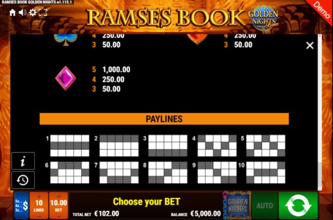 Ramses Book Golden Nights Bonus by Free Slots 247