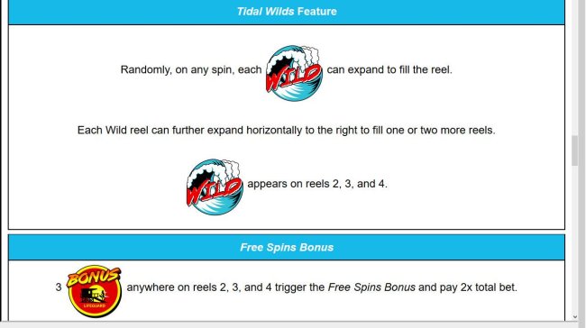 Tidal Wilds Feature - Free Slots 247