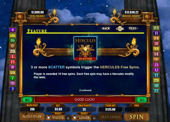 Free Slots 247 image of Hercules the Immortal