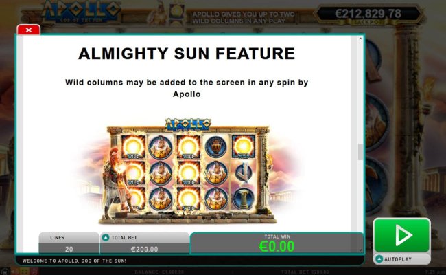 Apollo God of the Sun by Free Slots 247
