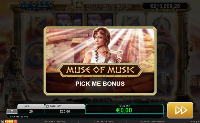 Muse of Music - Pick Me Bonus - Free Slots 247