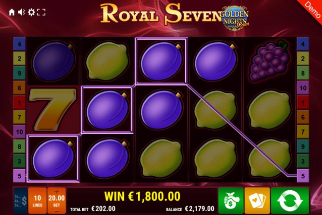 Royal Seven Golden Nights Bonus by Free Slots 247