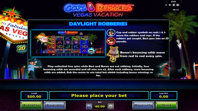 Cops 'n' Robbers Vegas Vacation by Free Slots 247