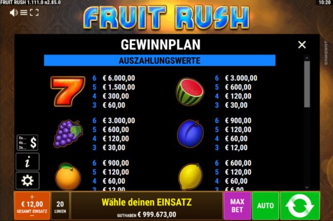 Fruit Rush by Free Slots 247