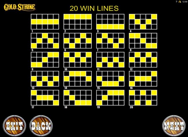 Free Slots 247 - Payline Diagrams 1-20