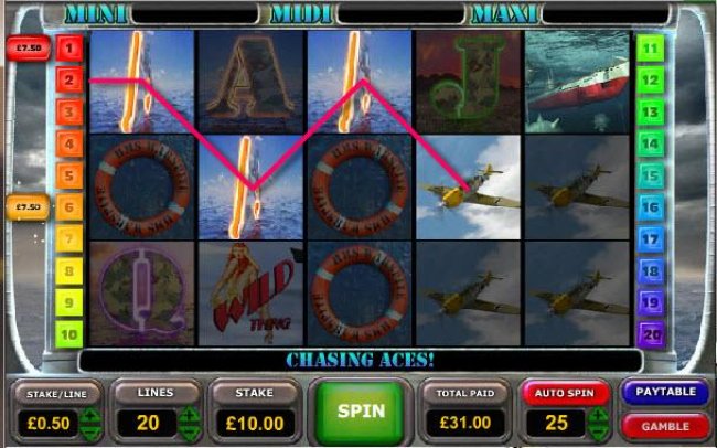 another example of multiple winning paylines triggering a 31.00 jackpot - Free Slots 247