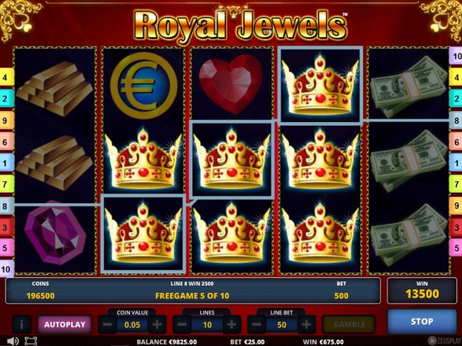 Multiple winning paylines triggers a 13500 coin big win! by Free Slots 247