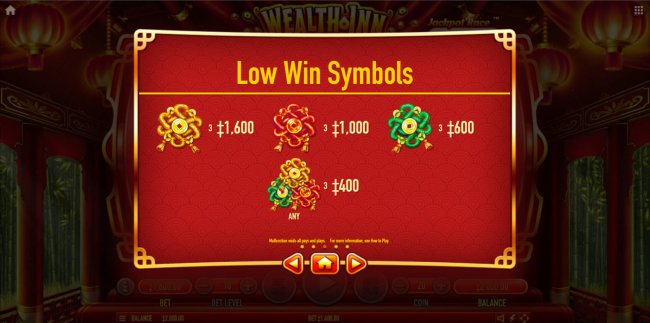 Paytable - Low Value Symbols by Free Slots 247