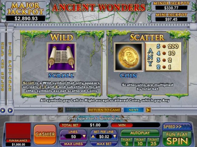 Free Slots 247 - wild and scatter rules