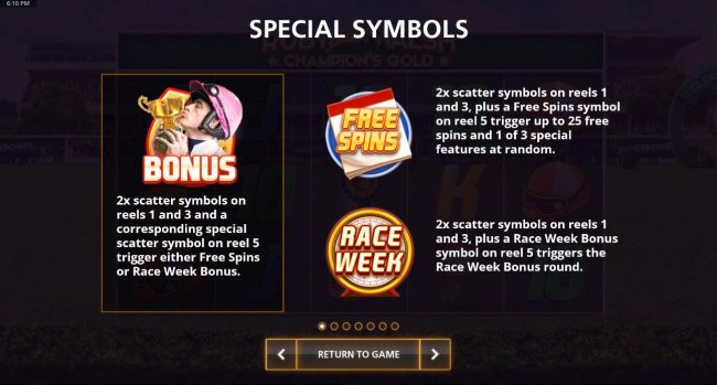 Free Slots 247 - Special Symbols - Bonus, Free Spins and Race Week