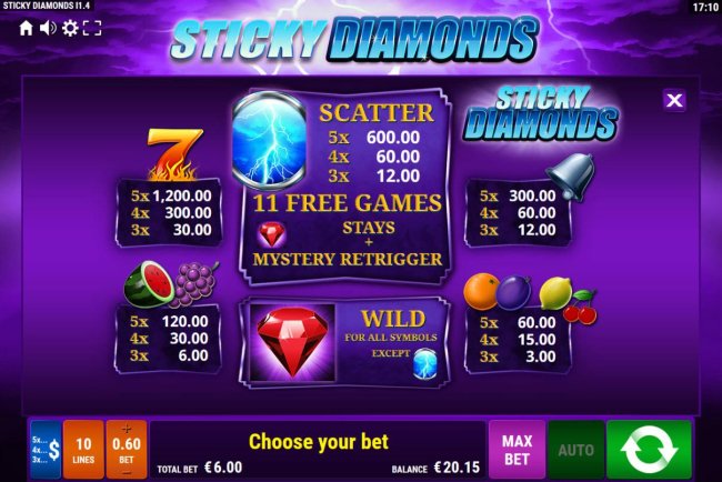 Sticky Diamonds by Free Slots 247