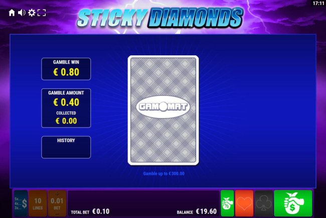 Gamble Feature - To gamble any win press Gamble then select Red or Black. by Free Slots 247