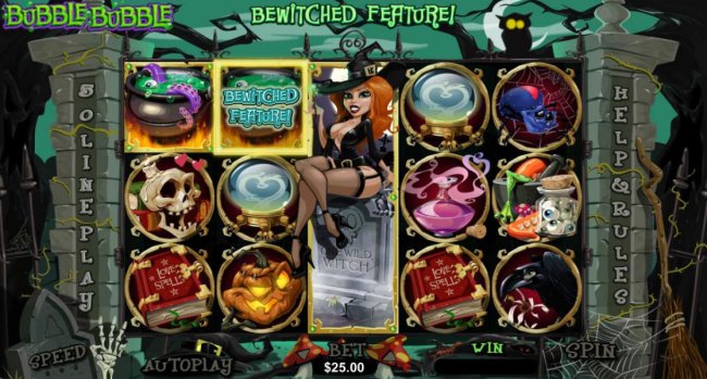 Bewitched feature awarded. - Free Slots 247