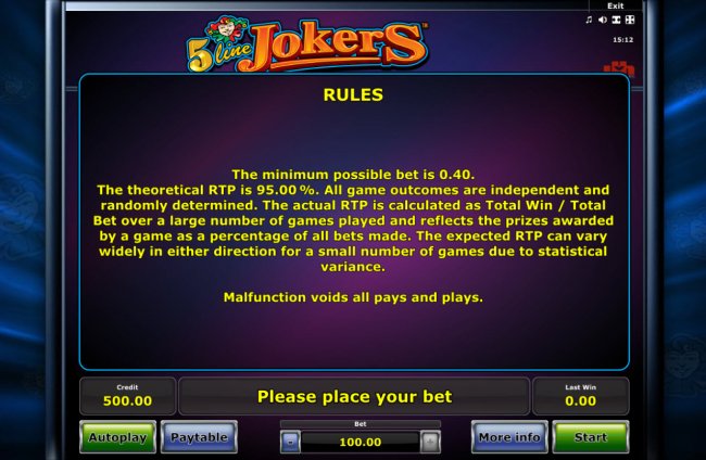 5 Line Jokers screenshot