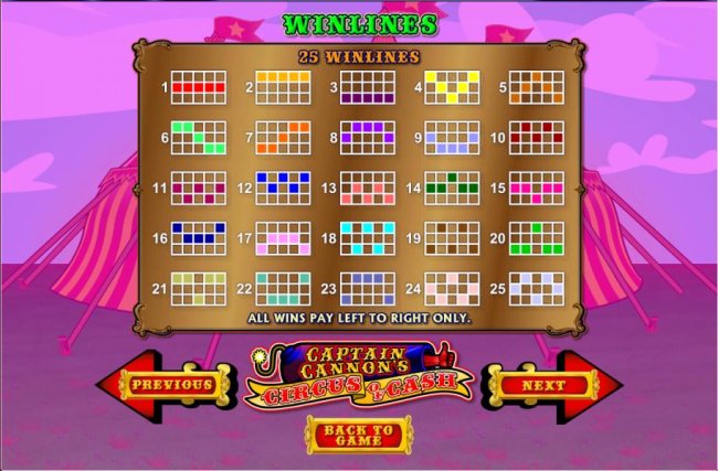 Free Slots 247 - the games has 25 pay line configurations