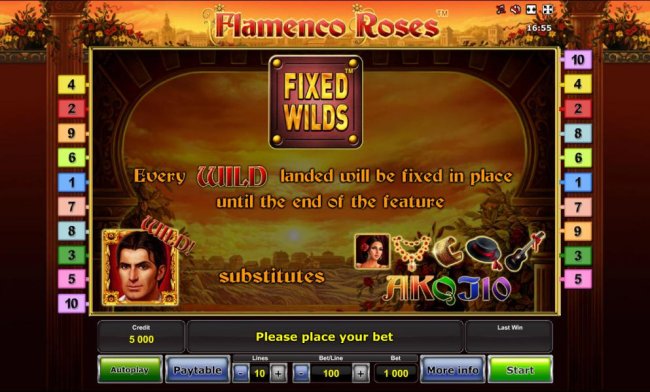 Wild symbol rules - a handsome man represents the wild symbol and substitutes for all symbols except scatter by Free Slots 247