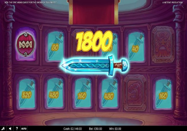 Bonus feature ends when a shiled symbol is revealed. An 1800 coin prize is awarded after making 8 successful picks by Free Slots 247