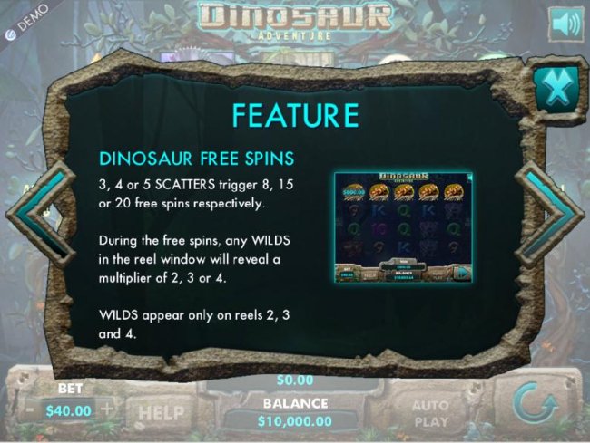 Free Slots 247 image of Dinosaur Adventure