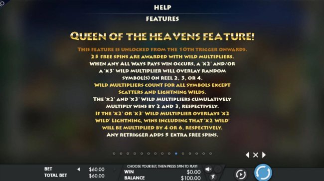 Queen of Heavens Feature Rules by Free Slots 247
