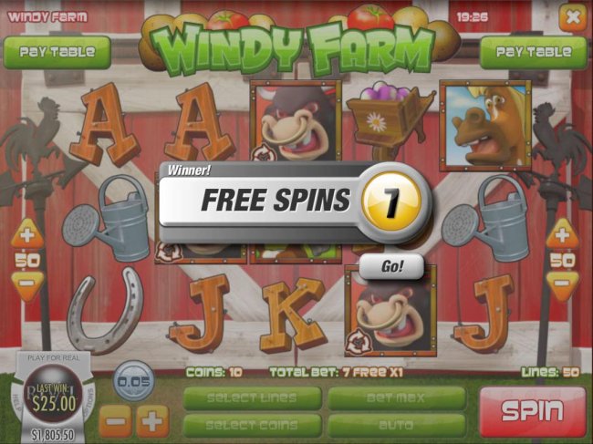 Free Slots 247 - Three bull scatter symbols awards 7 free spins.