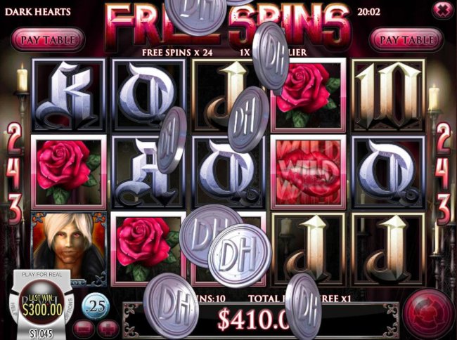 A big win triggered during the free spins feature - Free Slots 247