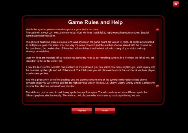 Game Rules and Help - Casino Bonus Lister