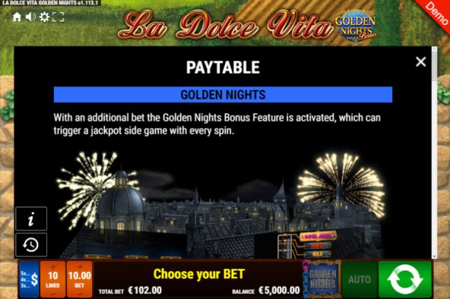 Images of La Dolce Vita Golden Nights Bonus