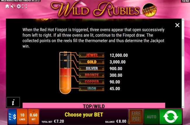 Free Slots 247 image of Wild Rubies Red Hot Firepot