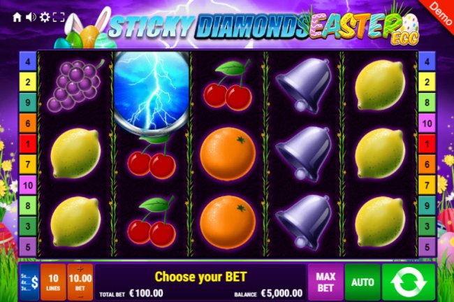 Sticky Diamonds Easter Egg by Free Slots 247