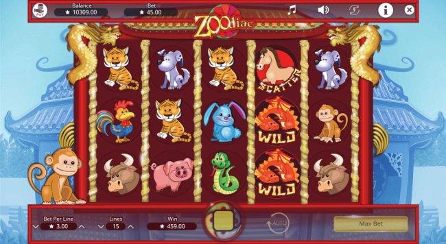 Four of a kind tiger symbols triggers a 459 coin payout - Free Slots 247