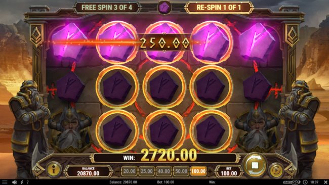 Odin Ring feature triggeres multiple winning paylines - Free Slots 247
