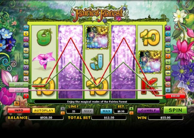 a pair of expanded wilds on 2nd and 3rd reels triggers multiple winning paylines by Free Slots 247