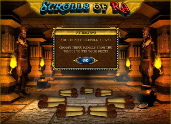 choose three scrolls to earn prize awards by Free Slots 247