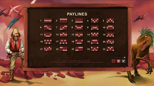 Payline Diagrams 1-25. - Free Slots 247