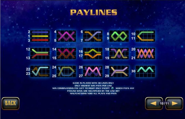 the games has 30 payline configurations by Free Slots 247